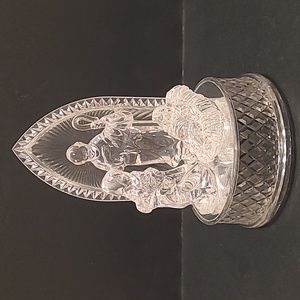 Beautiful Vintage Acrylic Wind-up Musical Nativity